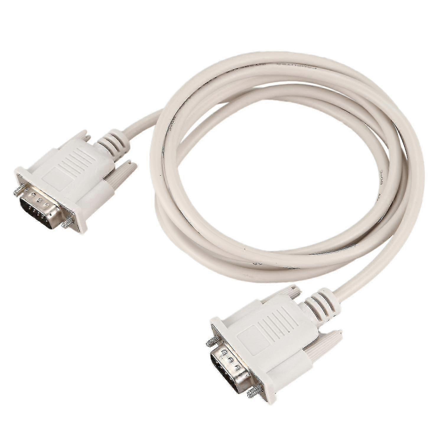 Cavo Adattatore RS232 DB9 9 Pin A VGA 15 Pin – 1.4 Metri, Connettori In Metallo E Plastica, Colore Grigio