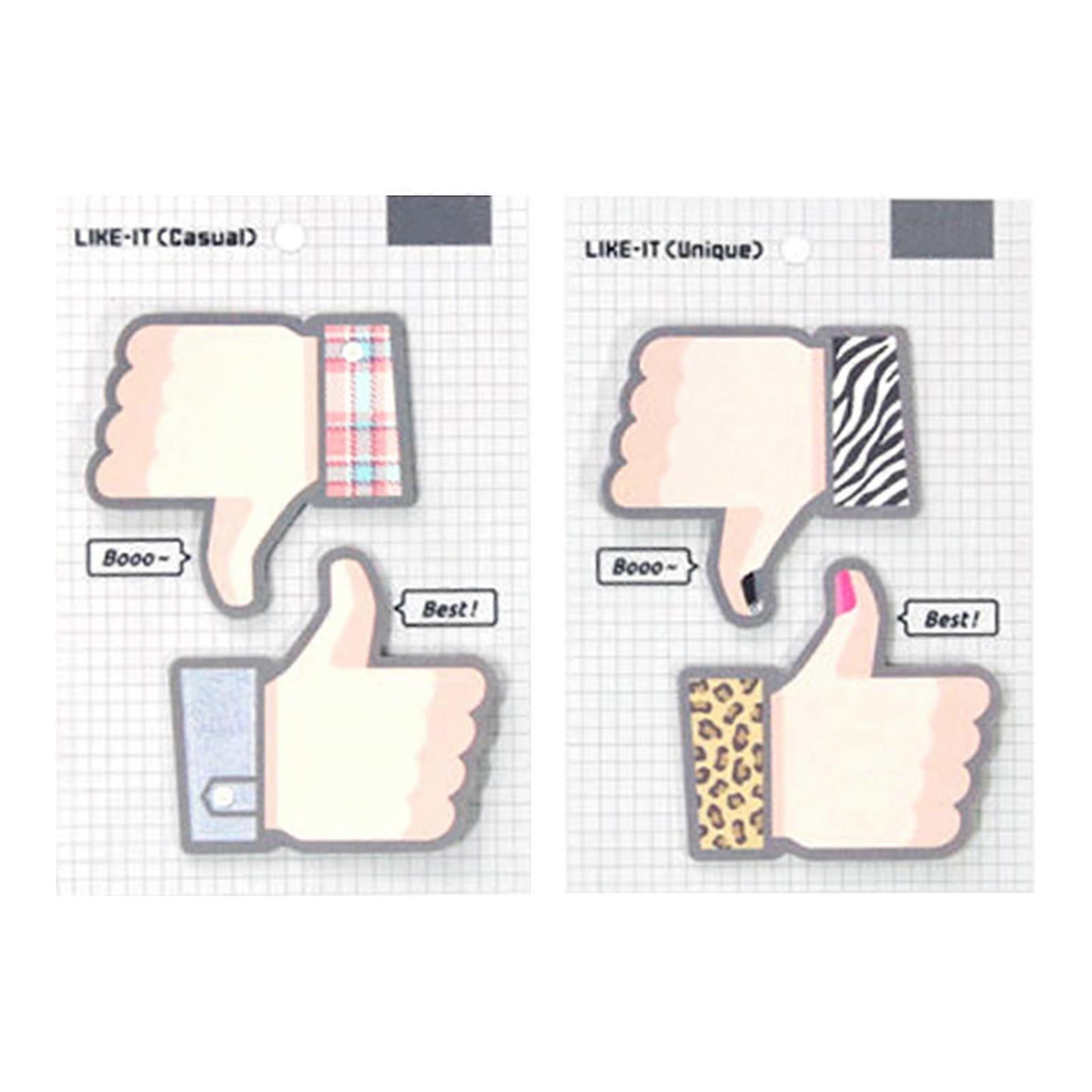 40 Sheets Sticky Note Self-adhesive Multi-functional Recording Stationery Thumbs Up Series Bookmark Point It Sticker for Student