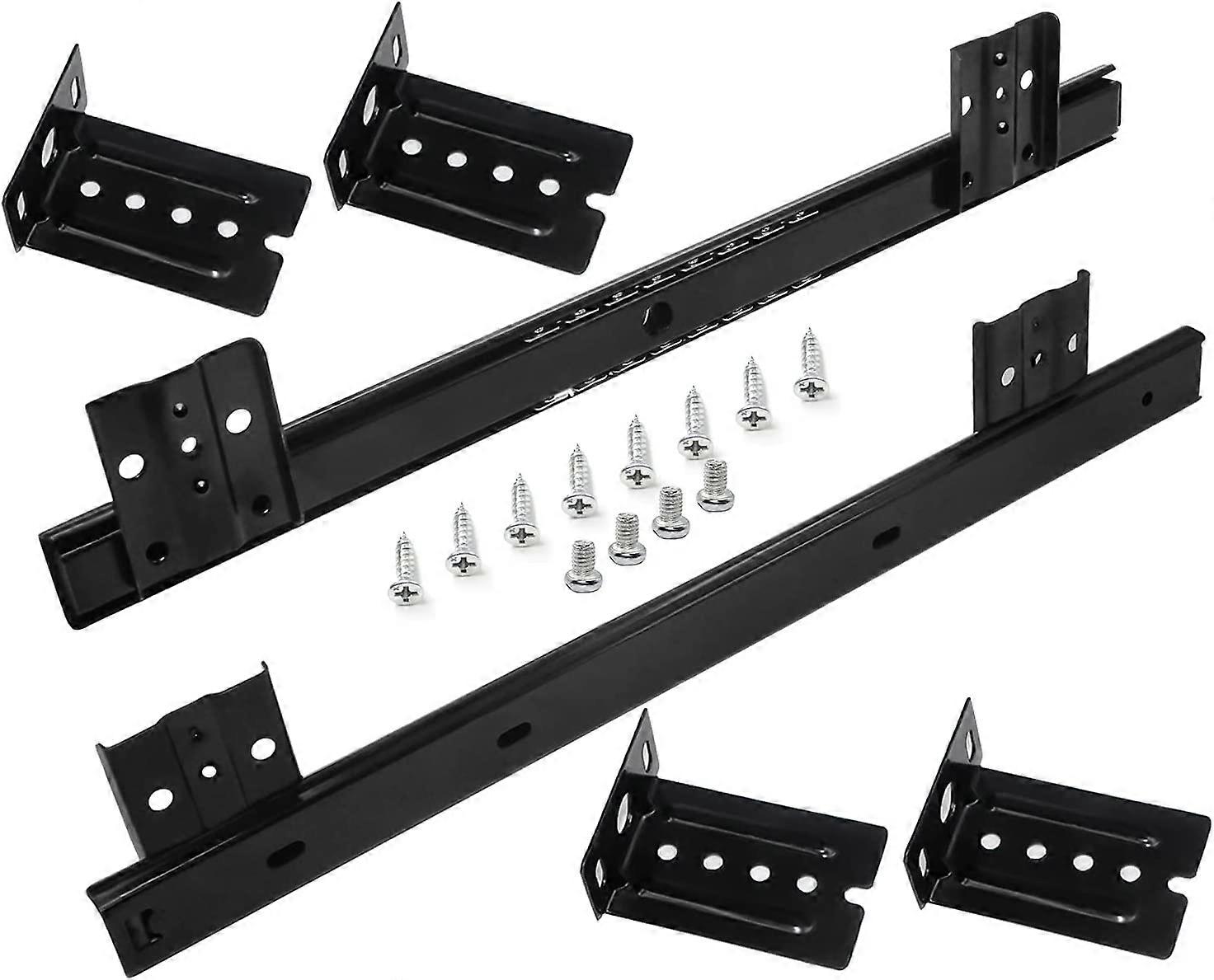 Slides för lådor Drawer Slide 350mm Kulmonterad Slide för Keyboard Sliding Tray (1 par) Svart