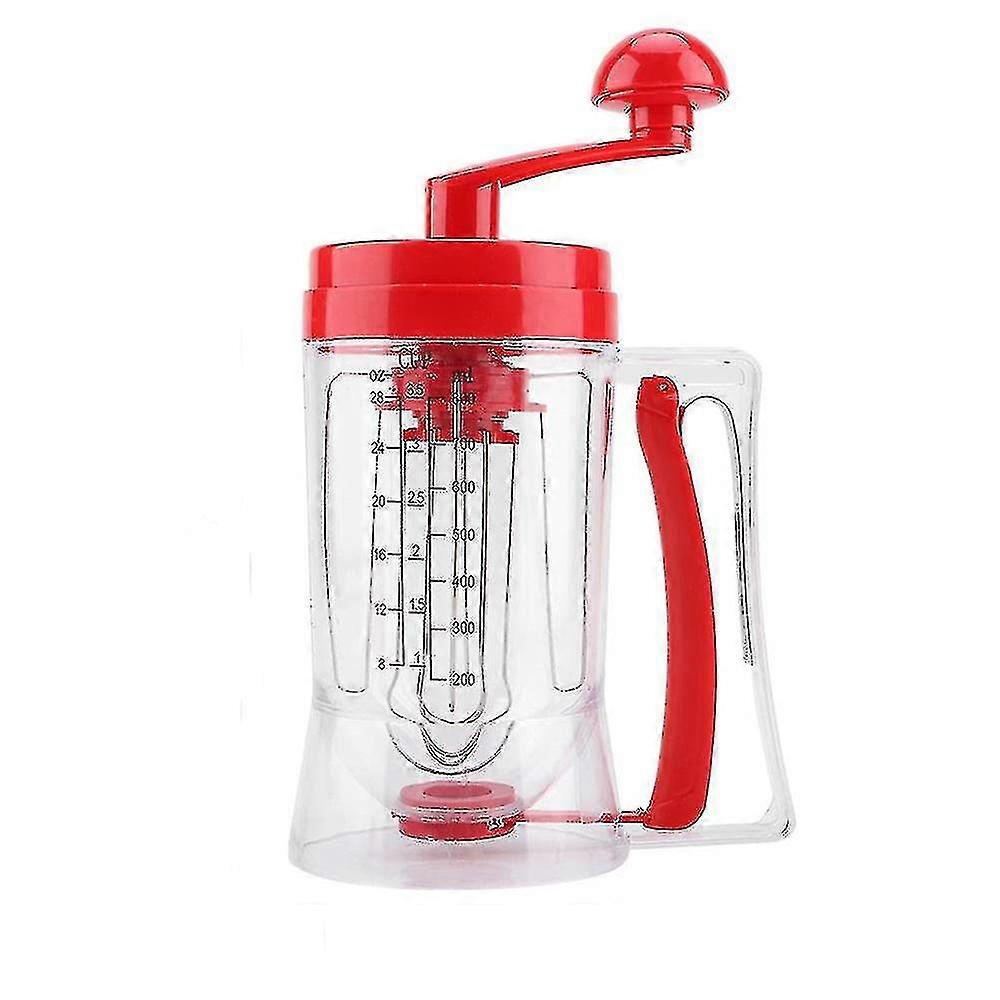 Handheld Manual Pancake Cupcake Batter Mixer Dispenser Blender Machine Baking Kitchen Tool(1 Pcs, Red)