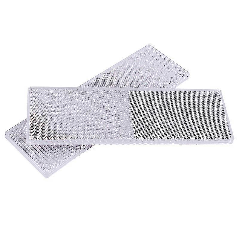 2pcs Plastic Rectangular Stick-on Car Reflector Reflective Sticker Safety Sign