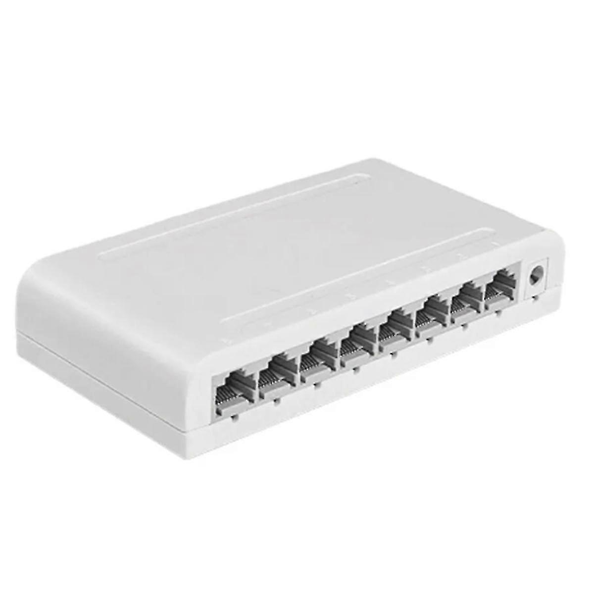 8-Port-Gigabit-Daten-Switch, Netzwerk-Hub, Desktop-Ethernet-Splitter, Plug-Play-abgeschirmte Ports Lüfterlos leise