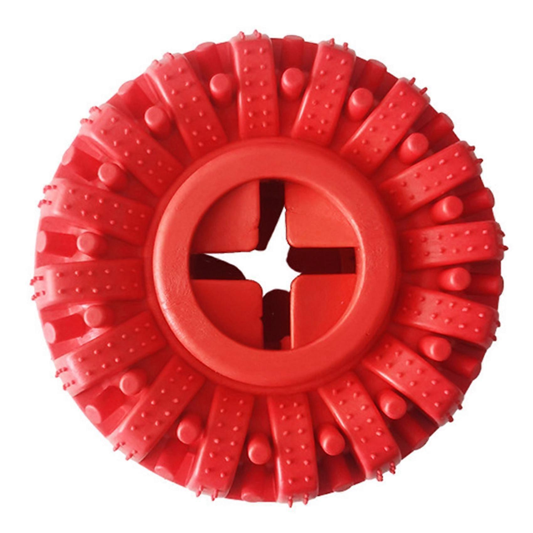 Jouet pour caoutchouc naturel Indestructible Dog Toys Distributeur de friandises pour Power Chewers Chew Toy-Rouge