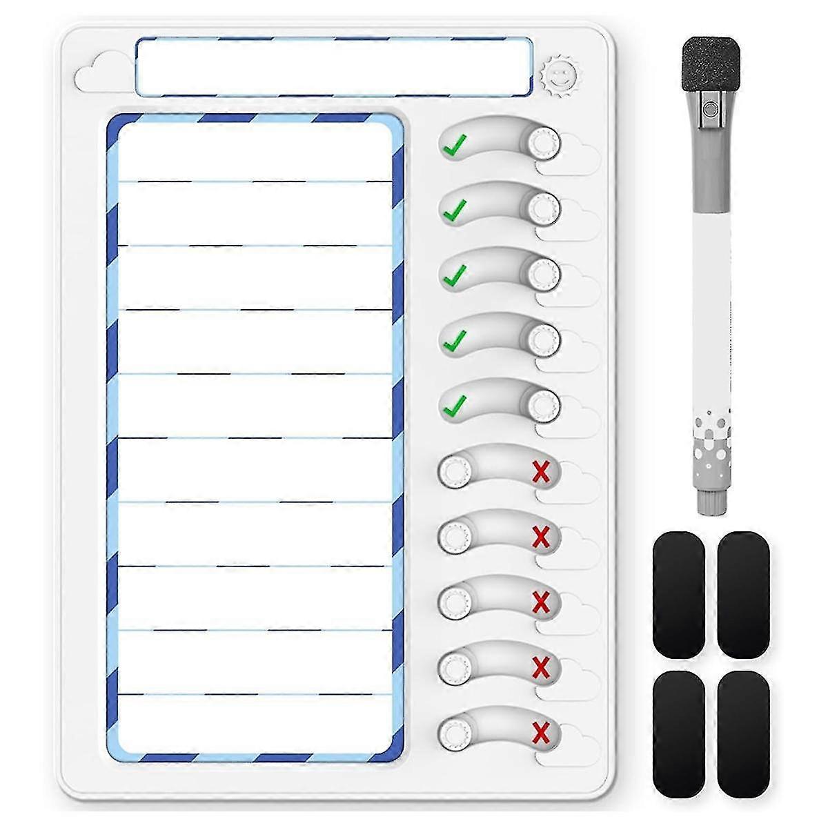 Erasable Chore Chart For Kids For Kids To Do List Routine Task Planning Board With Magnetic Stickers Refrigerator Magnet