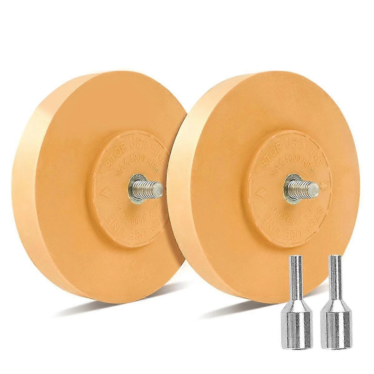 صائق المزيل ممحاة عجلة لاصق المزيل مع محول 2 حزمة 4 بوصة المطاط ممحاة عجلة للحفر يزيل سيارة الفينيل