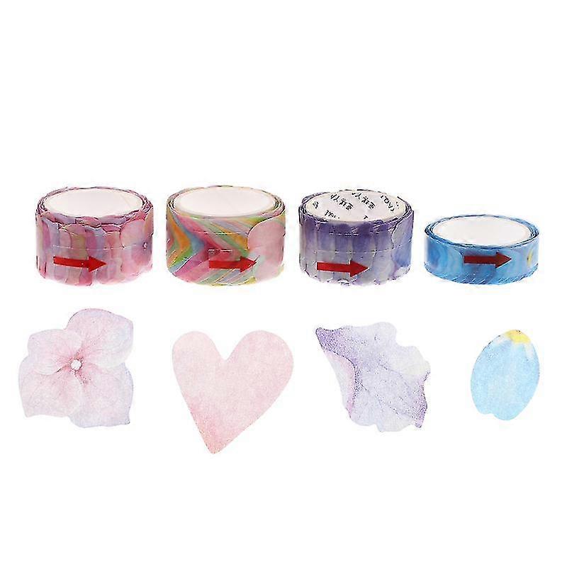 4pcs χέρι λογαριασμό ταινίες διακοσμητικά χρωματιστές ταινίες λεύκωμα Diy αυτοκόλλητα