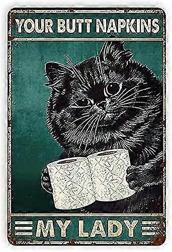 Sinal de Lata de Metal do Modo Guardanapo, Você Deixa Cair, Você Dá Descarga Poster Retrô, Vintage 8x12 Polegadas OU 12x16 Polegadas 