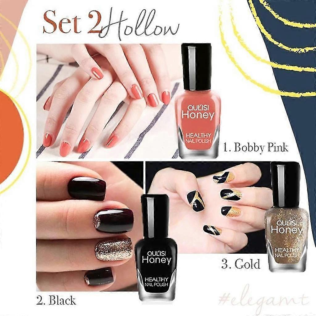 Peel Off Nail Polish 3 Pcs Water-based Peelable And Tearable Nail Polish 24ml