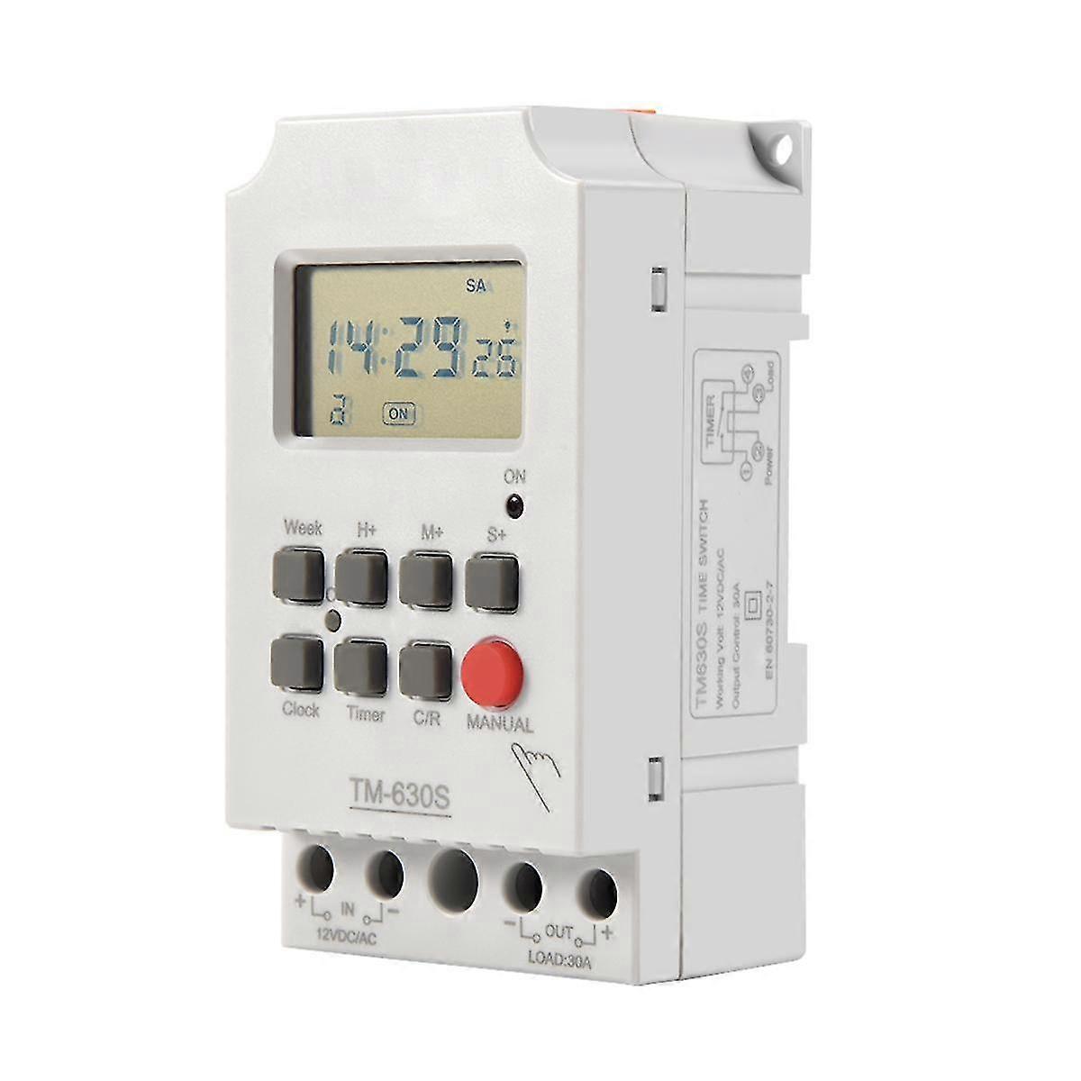 Tm630S-4 12V Seconds Control Timer Switch Large Screen Digital Display Hot Pin Voltage Output Time Controller