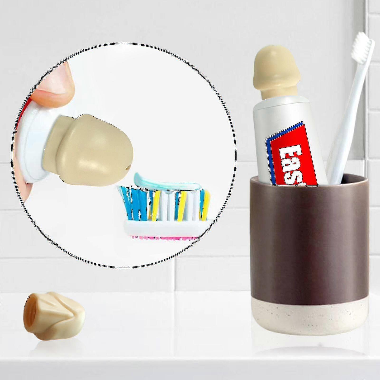 2pcs Funny Toothpaste Cap,prank Toothpaste Squeezer Head,100% New