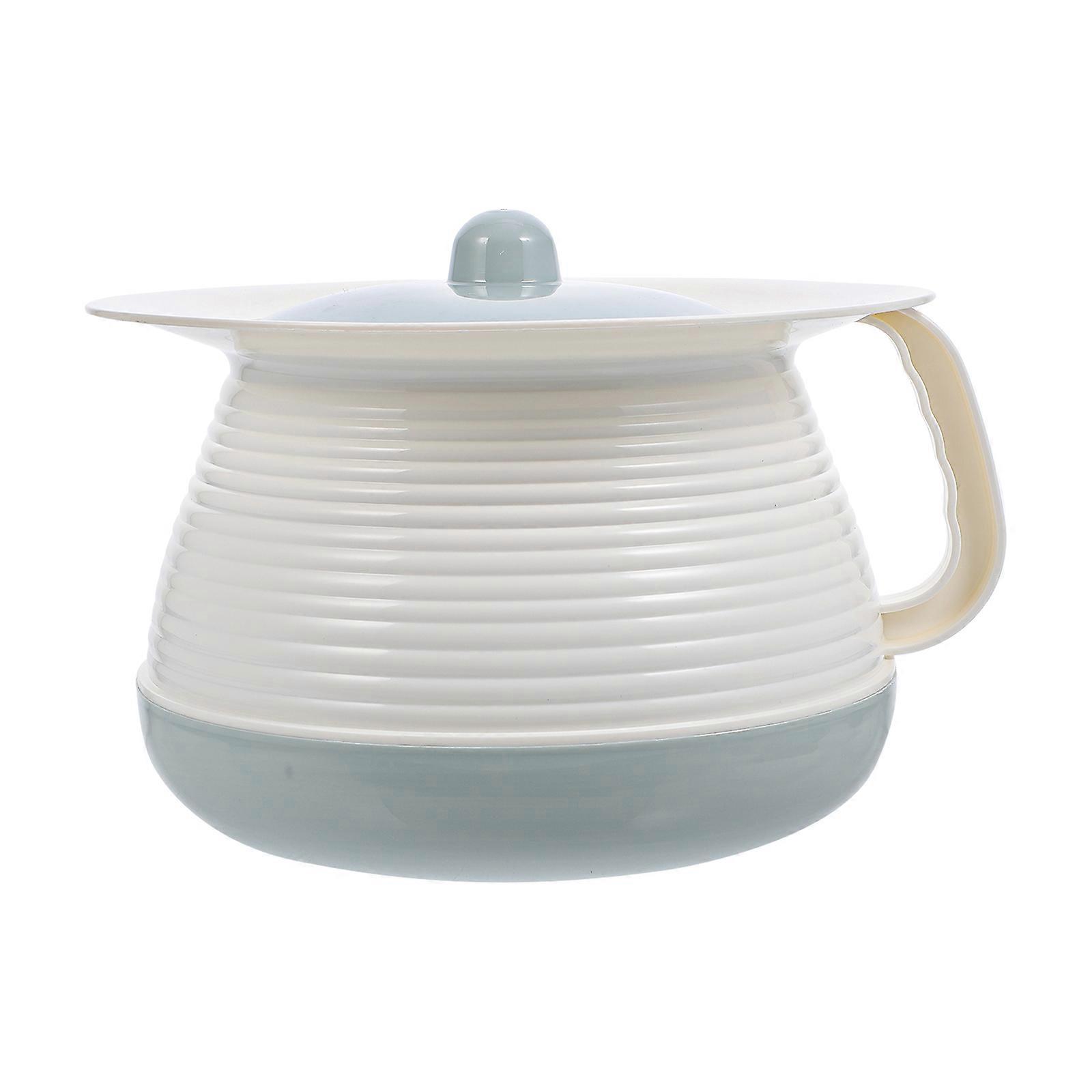 1セットプラスチックスピットーン、ふた付きポータブルチャンバーポットカバー付き夜尿器、在宅病院用