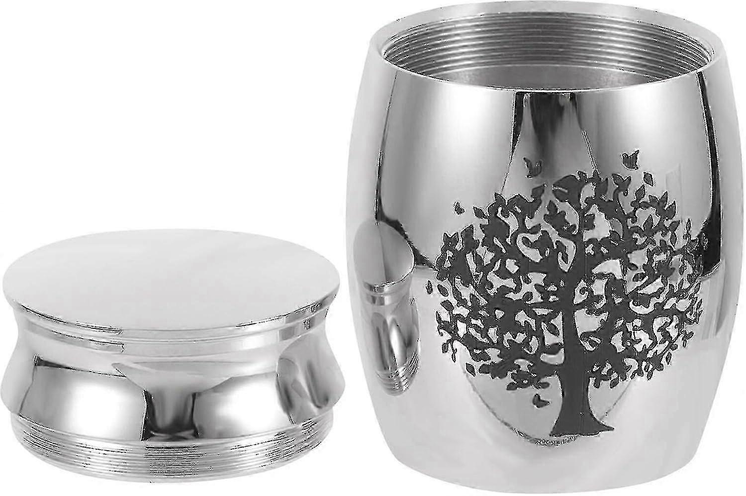Mini Urn For Ashes With Tree Of Life,memorial Cremation Funeral Decorative Small Ashes Holder Keepsake Stainless Steel Me