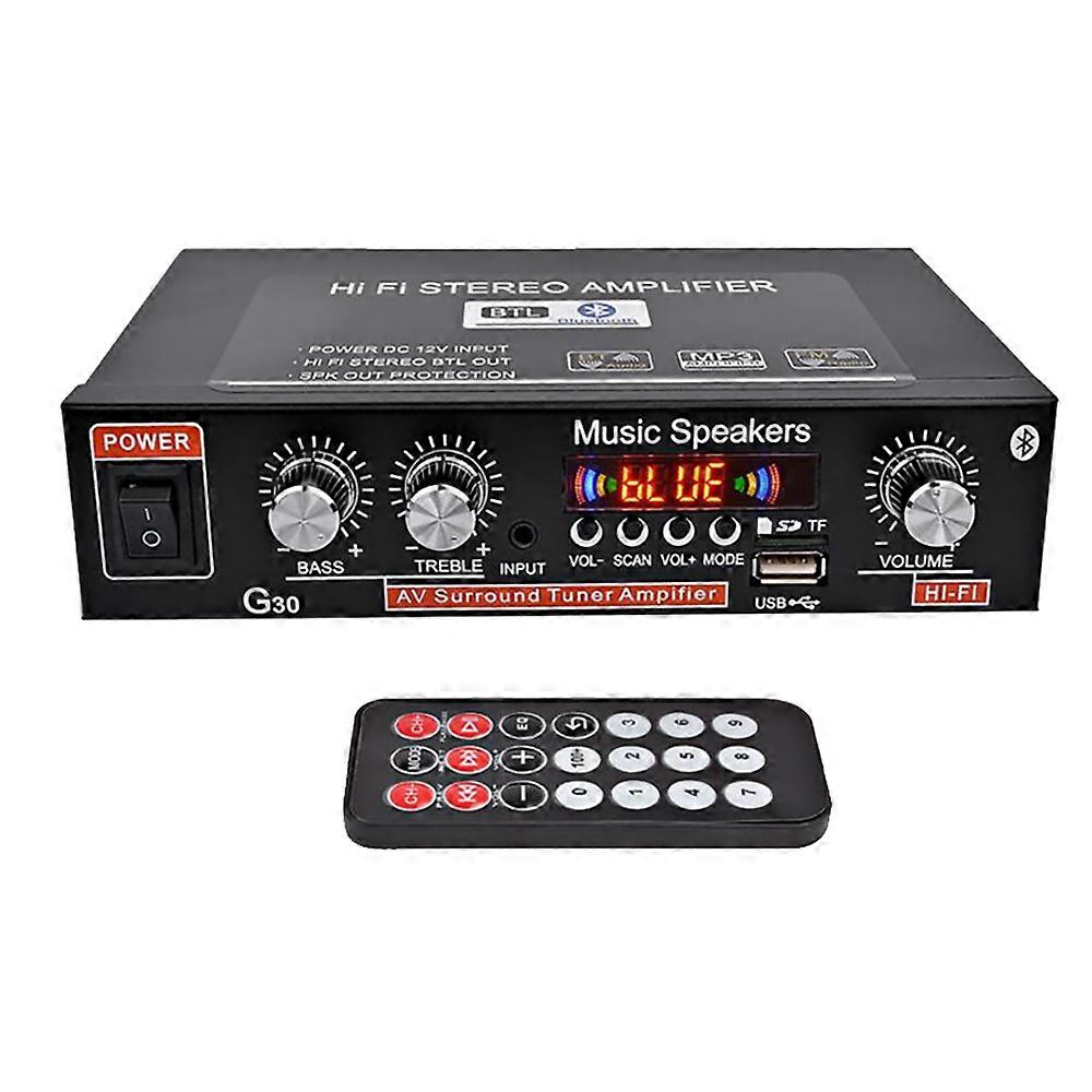 Audio Amplifier Amplificador Digital Home Power Bluetooth Hifi Stereo Subwoofer Music Player with R