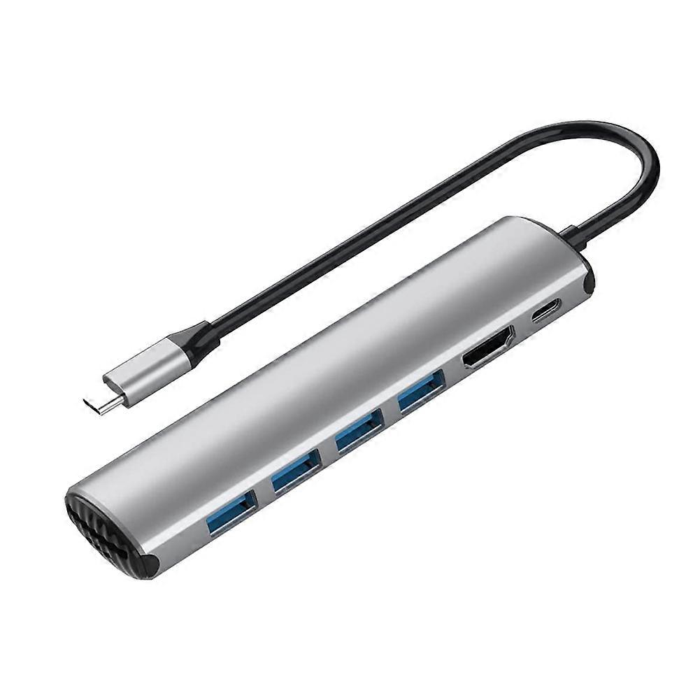 USB C Hub Adapter, 8-In-1 USB C Dock Station with USB C Charging, 4 USB 3.0 USB-A Ports, SD/TF Card