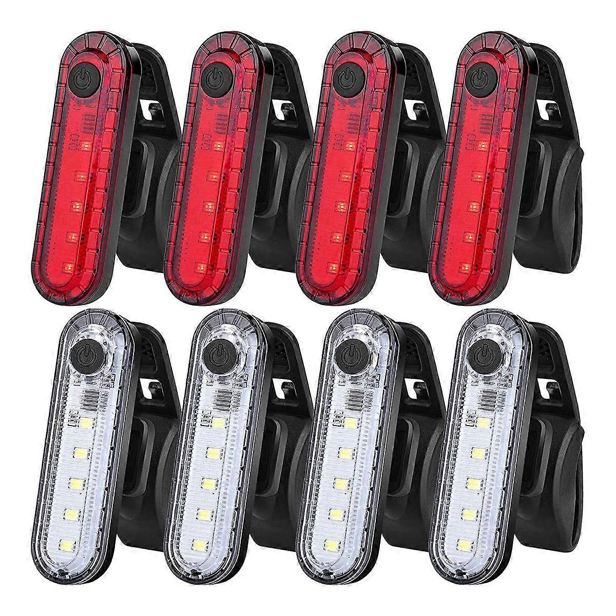8Pack USB Rechargeable LED Bike Tail Light,Front Headlight and Rear Bicycle Light for Road Bike Cyc