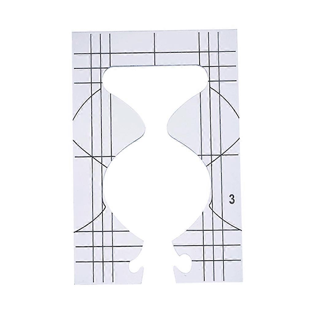Transparent Acrylic Quilter Ruler White Grid Lines for Easy Precision Cutting
