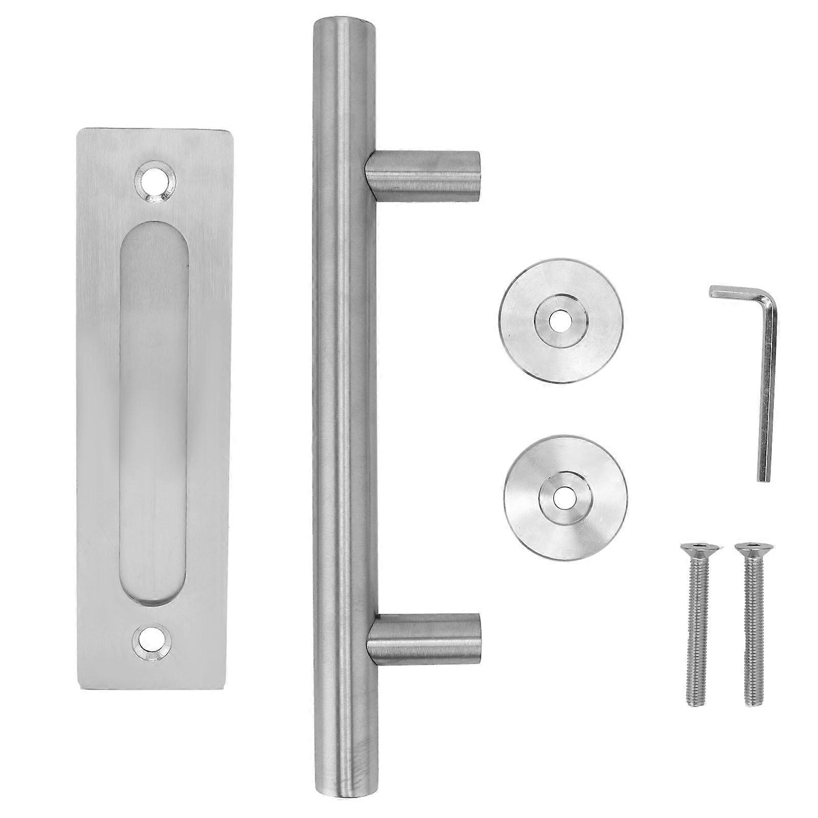 Manija de la puerta del granero Doble manija de acero inoxidable para el  armario del cobertizo, image size:1601x1601