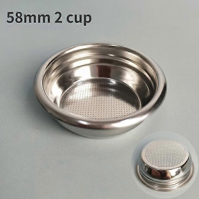 304 Stainless Steel Coffee Filter Basket Single 1 Cup Double 2 Cup 51/58mm Portafilter