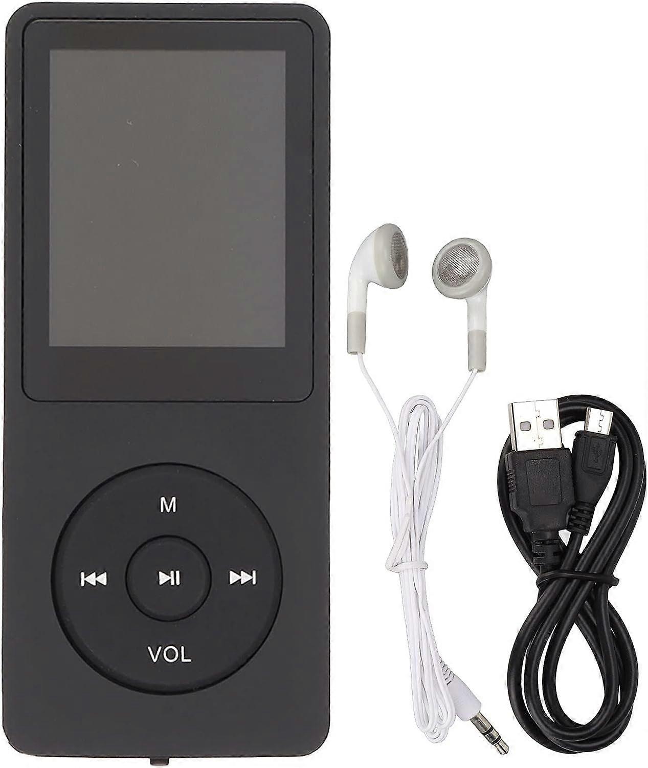 MP3 Player 1.8 Inch Display Screen 64GB Memory Card HiFi Sound Effect Multifunctional Portable MP3 Music Player for Photo/Video Play/Voice Recorder(Li