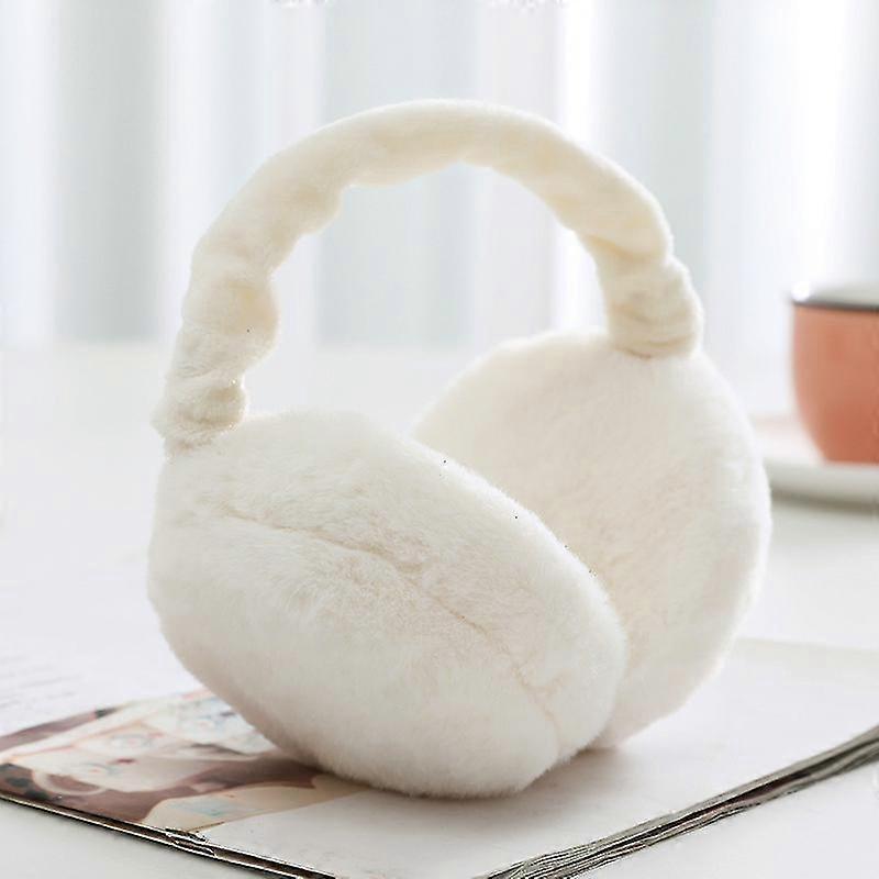 Casual Adjustable Winter Earmuffs Soft Foldable Ear Cover Unisex Solid Color
