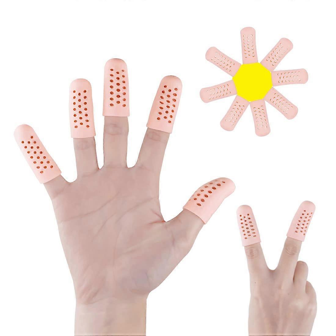 14 finger protectors, gel finger protectors, breathable finger protectors for blisters, dry cracked fingers, manual work, relieve pain from friction a