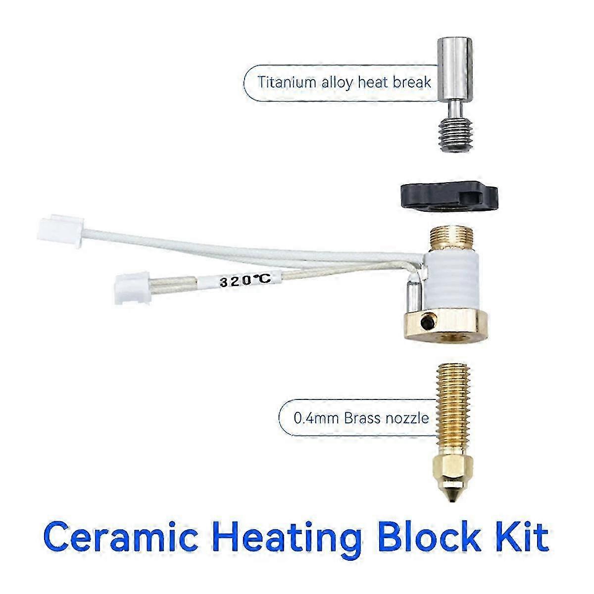 Keramischer Heizblock 320c High Tem High Flow 600mm/s High Speed Printiting 60w Heizung für K1 / k1 Max 3D-Drucker, B