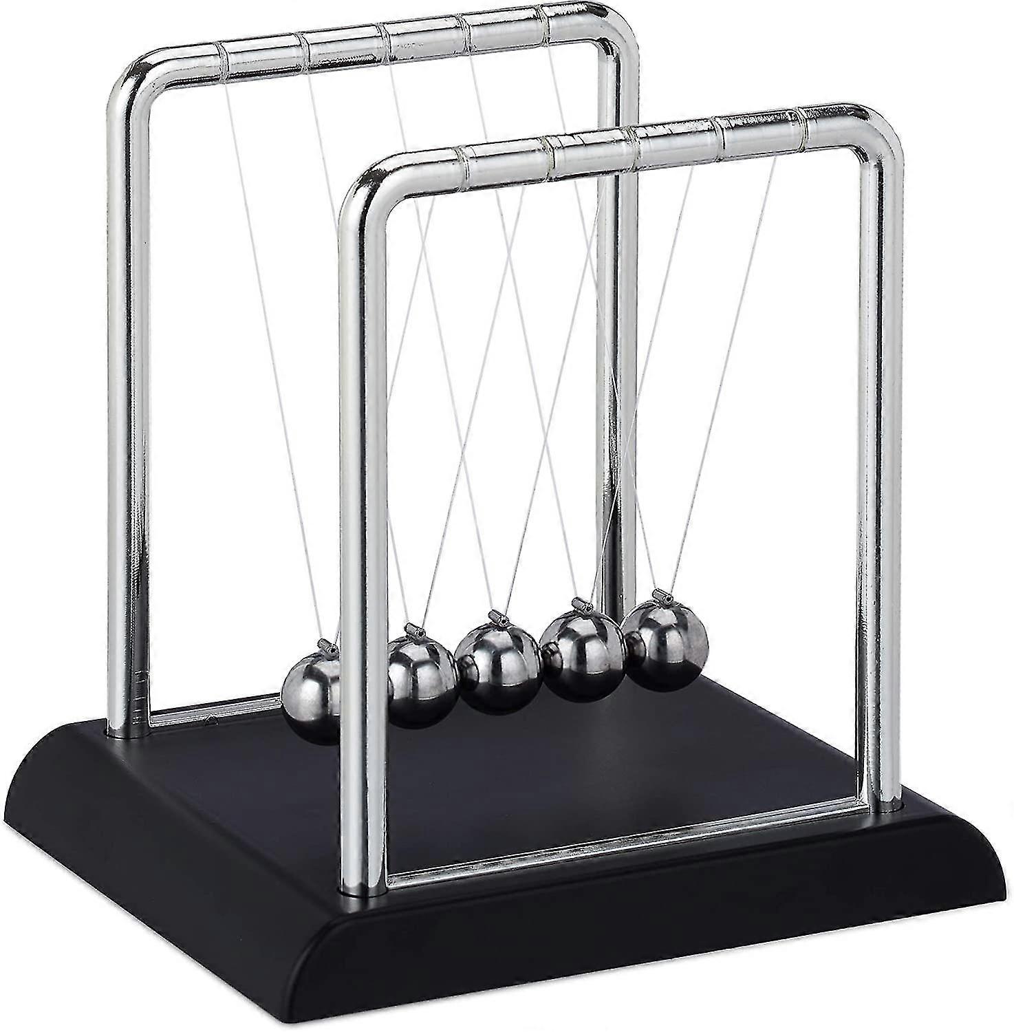 Newton Pendulum,classic Shot Put Pendulum,5 Balls, Physics Decoration-MXBC