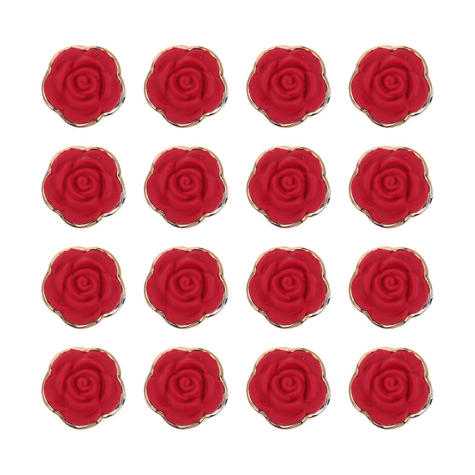 50pcs DIY Rose Shape Patches Resin Flower Patches DIY Phone Case Patches