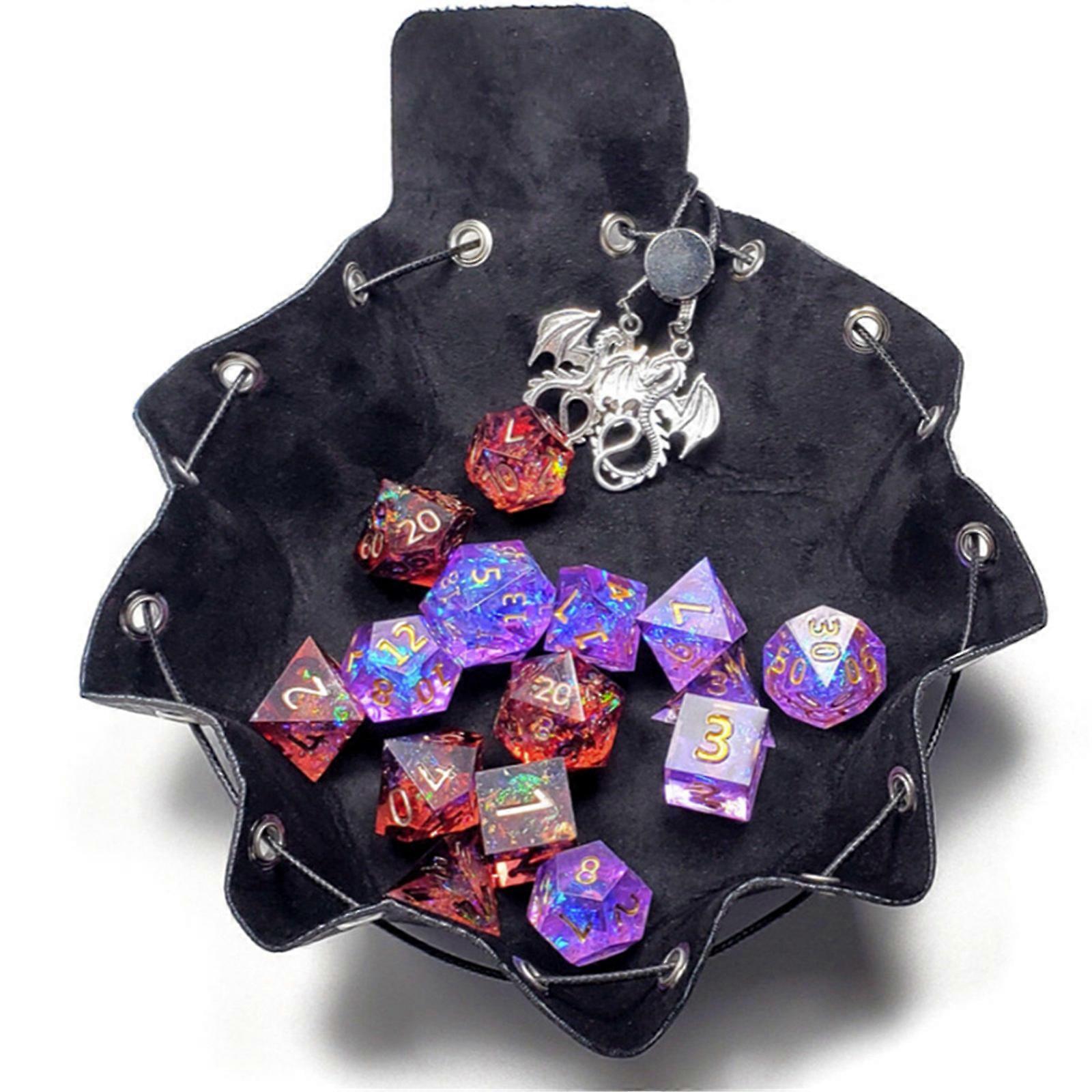 Portable Drawstring Dice Storage Bag for Outdoor Camping and Entertainment