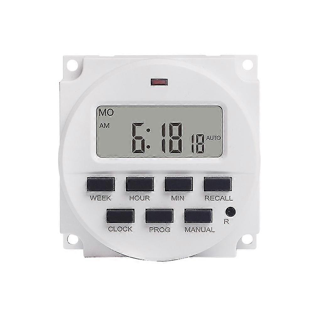 Tm618n-2 Digital Lcd Power Timer Weekly 7days Programmable Timer 12v24v110v220v 6a Control Switch Relay Alarm Clock