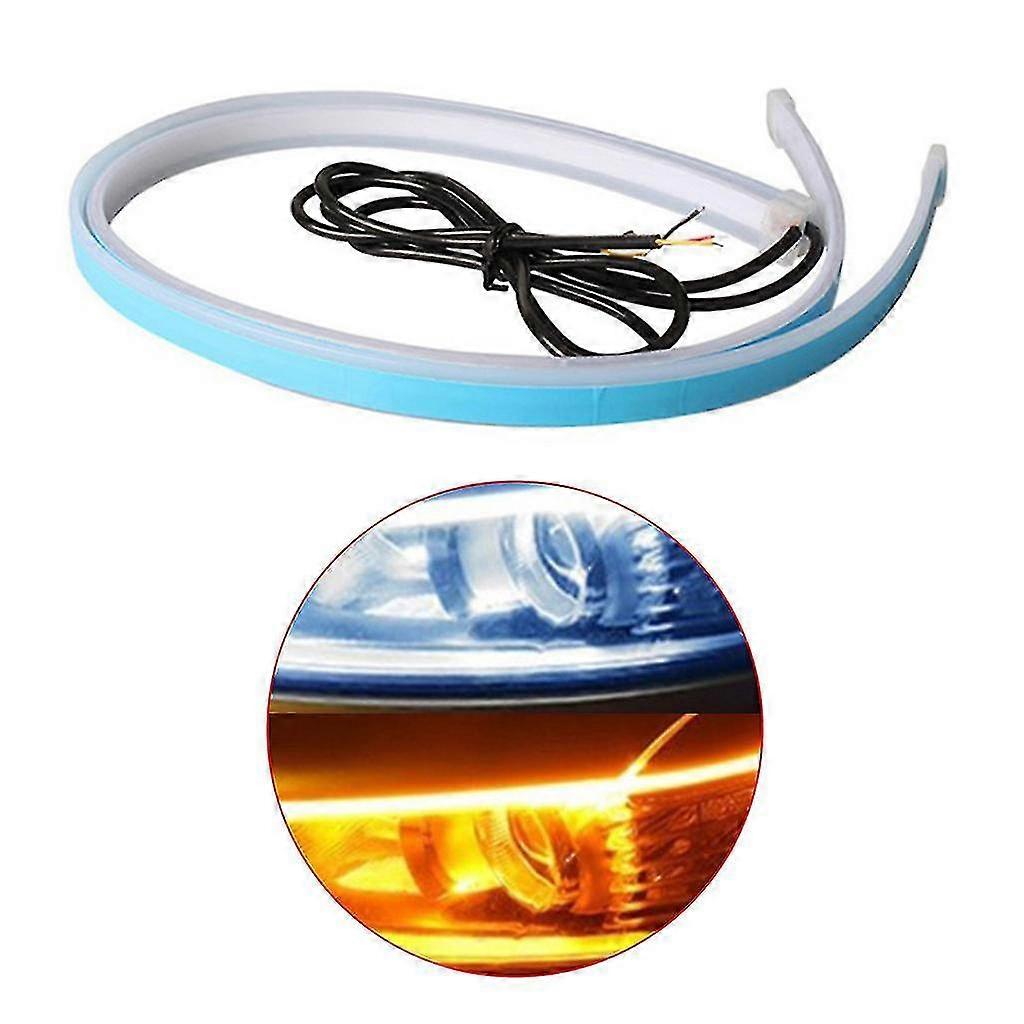 Car Headlight Led Strip Lights Daytime Running Turn Signal Switchback Drl- Lamp