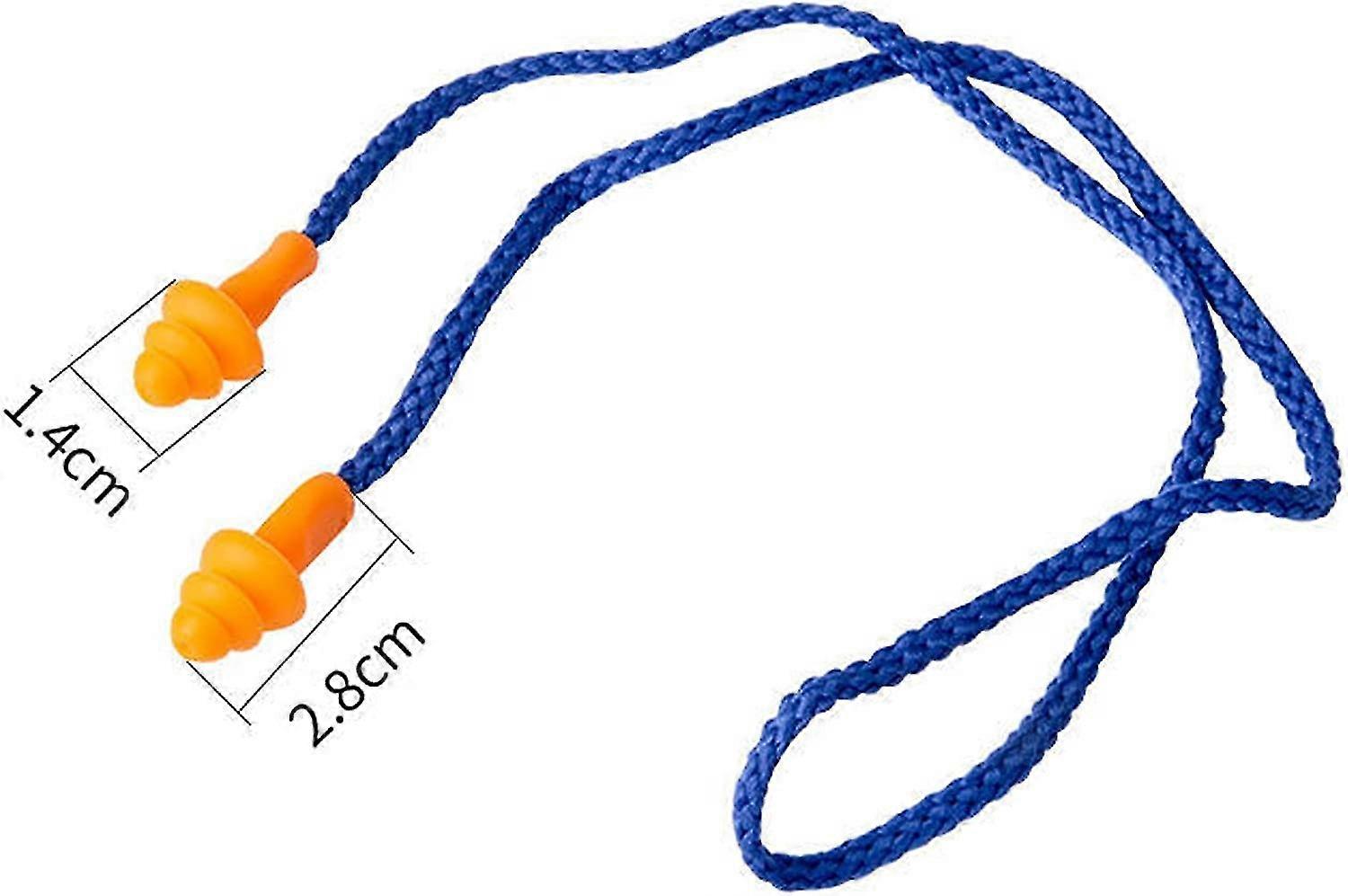 5 Pairs Corded Ear Plugs Reusable Silicone Earplugs With String Banded ...