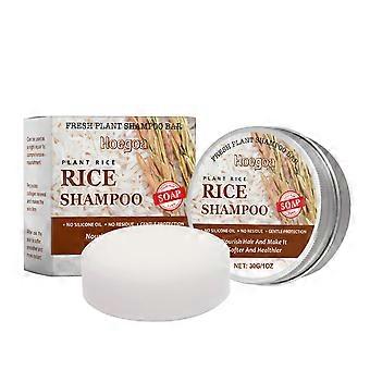 Organic Rice Shampoo Bar for Hair Growth, Anti-Hair Loss, Rice Water Solid Shampoo Soap Volumizing & Strengthening, Nourishing Damaged Hair & Scalp