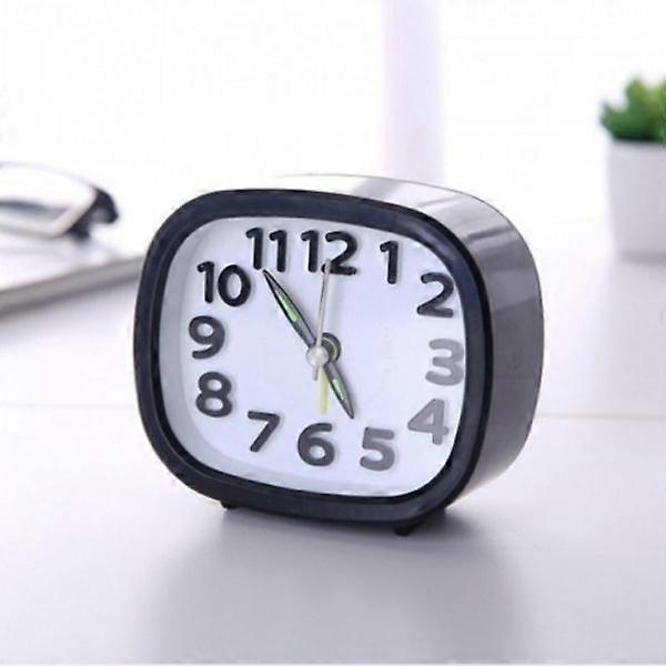 Creative minimalist silent alarm clock (black square)