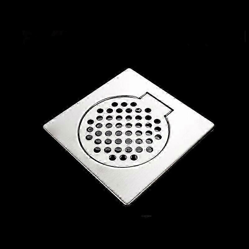 1pc 10cm*10cm Single Layer Flip Floor Drain Bathroom Single Piece Stainless Steel Floor DrainCraft Pipe Cleaners