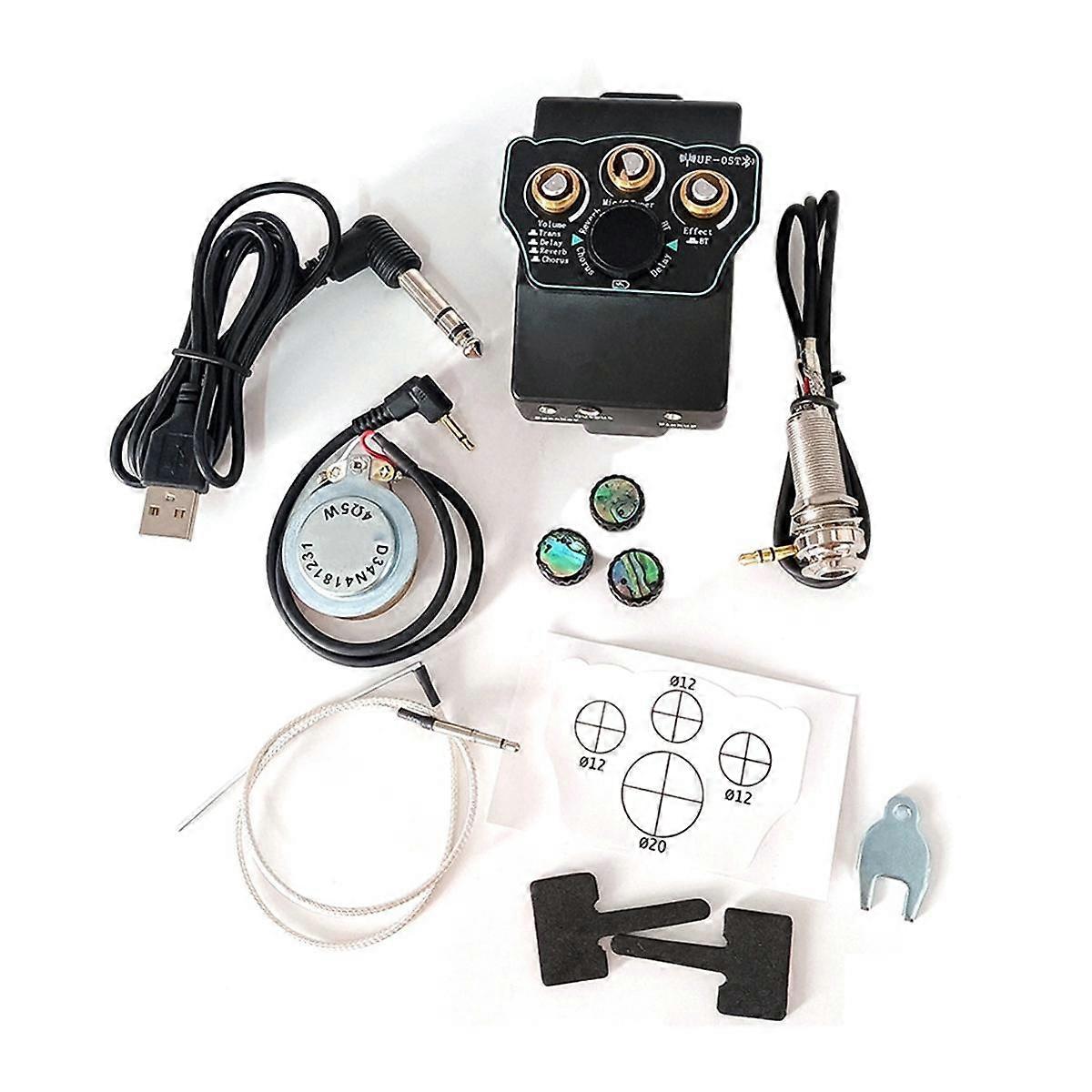 Pickup met verbeterde nagalm, helder geluid, delay en chorus-effecten - ideaal voor gitaren, drums en andere