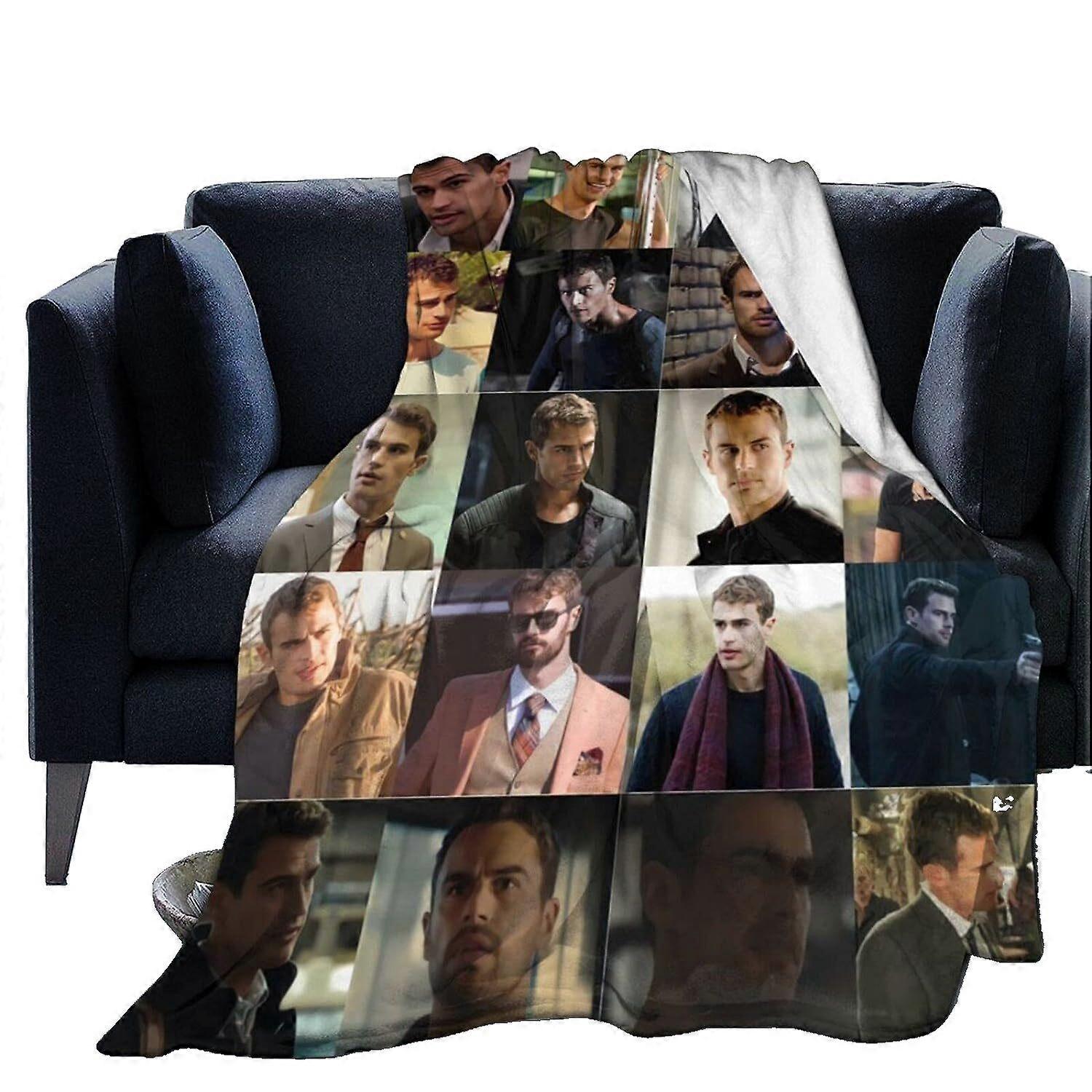 Decke Theo James Soft Flanell Fleece Throw Blanket Soft Flanell Ganzjahres Raumdekoration Teppiche, Multicolor-R919