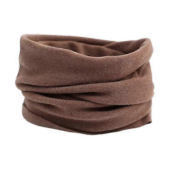 Men Women Thermal Scarf Thickened Double-Sided Velvet Lining Winter Dyeing Scarf Good Heating Insulation High Elasticity Scarf