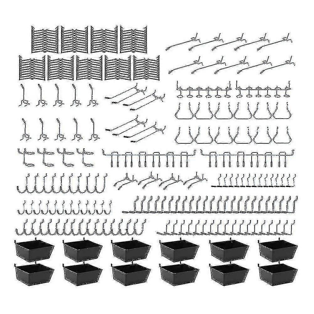 248pcs Pegboard Hooks, Pegboard Organizer Kit, Pegboard Set For Tools,1/8 And 1/4 Inch Pegboard Hooks Assortment