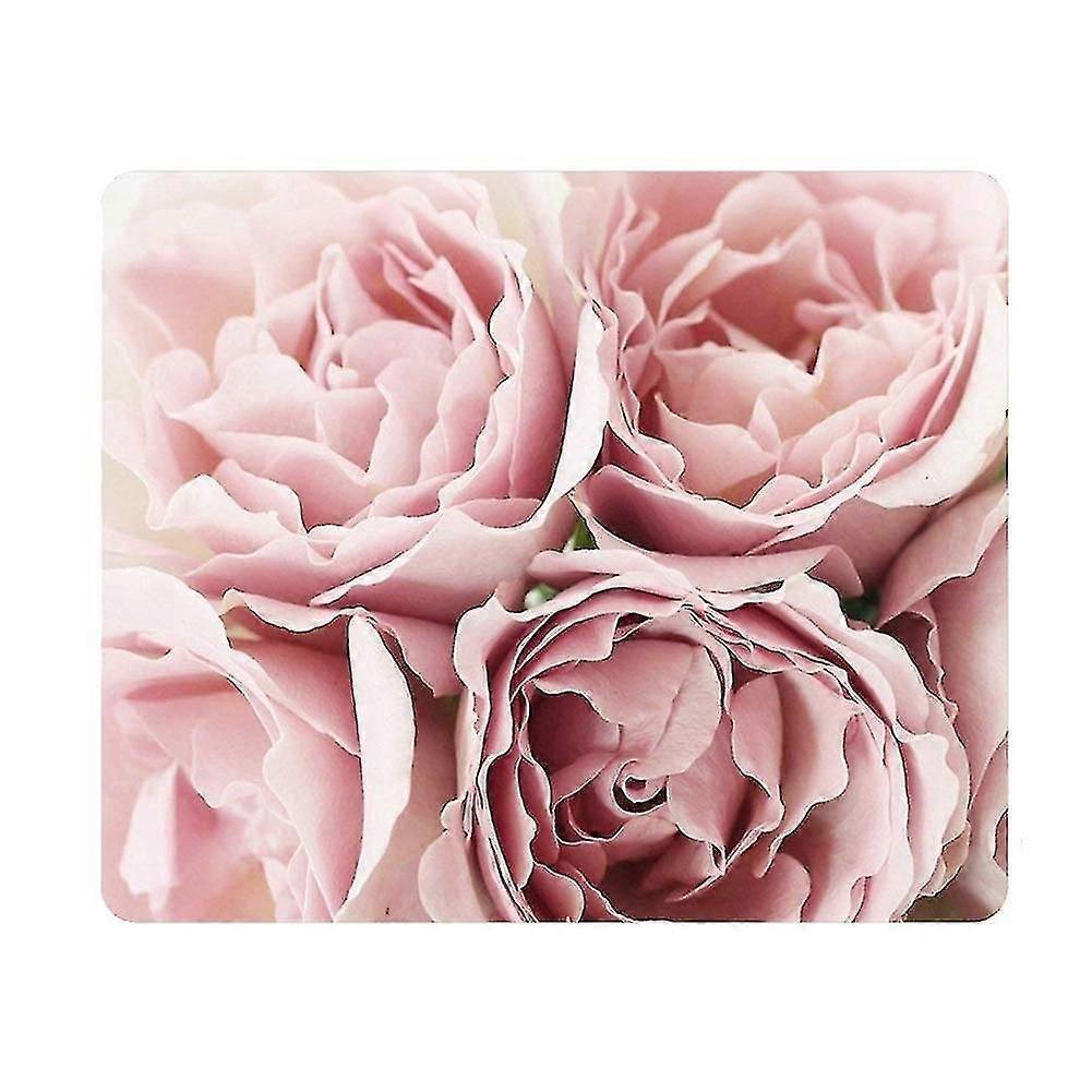 Floral Print Rectangle Non-Slip Soft Wrist Cushion Pad Computer Gaming Mouse Mat