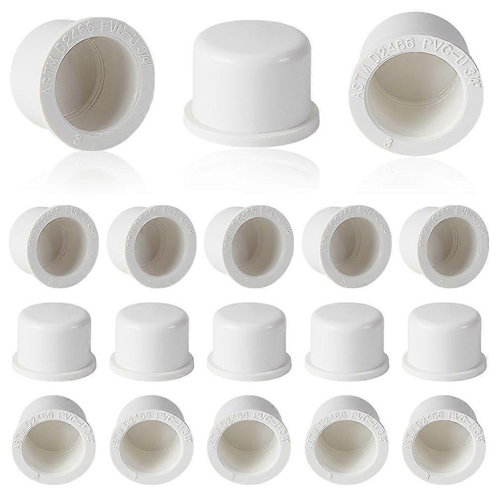 Plastic Pipe End Cap Plug Pipe Plug Fitting Adapter White 38.5x26mm Inner Diameter: 26.5mm
