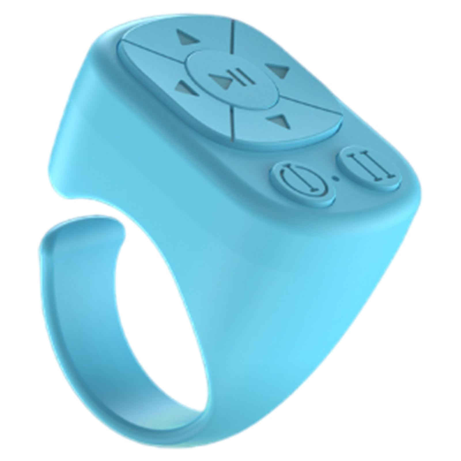 Scrolling Rings Bluetooth-compatible Remote Control Shutter Scroller Rings Auto Clickers Live Scrolling Rings for Phone  blue