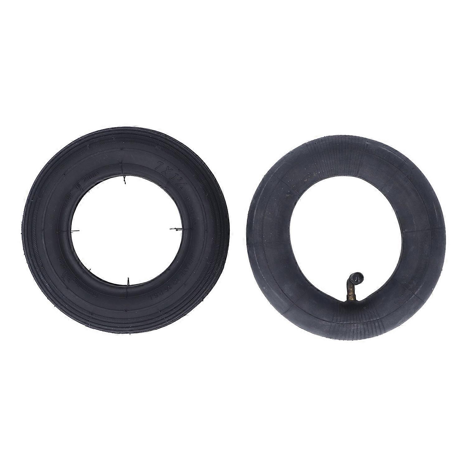 7 Inch Inflatable Tire Black Pneumatic Wheel Tyre Rubber Inner Tube Outer Tire Kit 35PSI Load Bearin