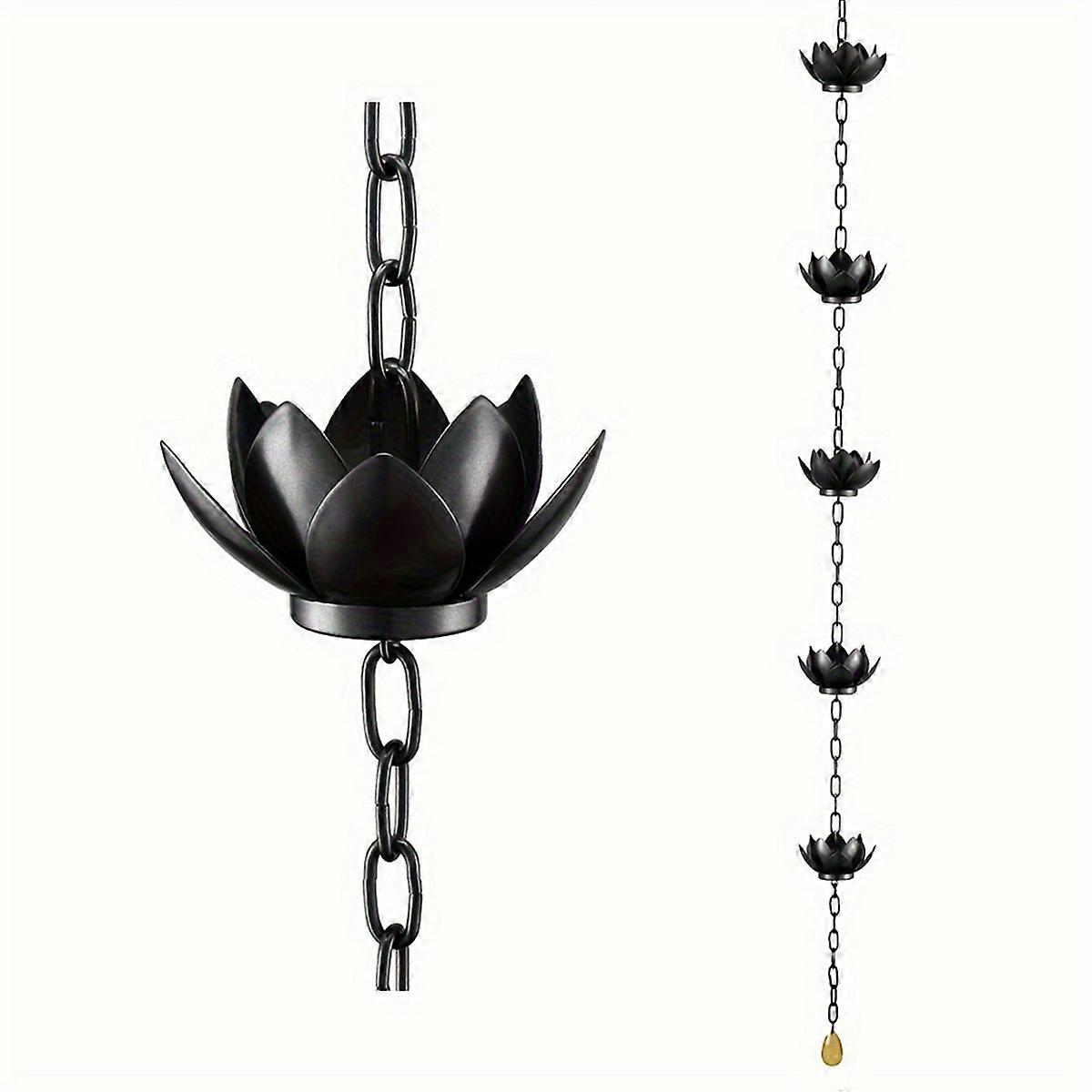 Αλυσίδα βροχής, αλυσίδα Lotus Rain Catcher για υδρορροές εξωτερικού χώρου, κύπελλα αλυσίδας βροχής για αντικατάσταση της υδρορροής, εκτροπή νερού