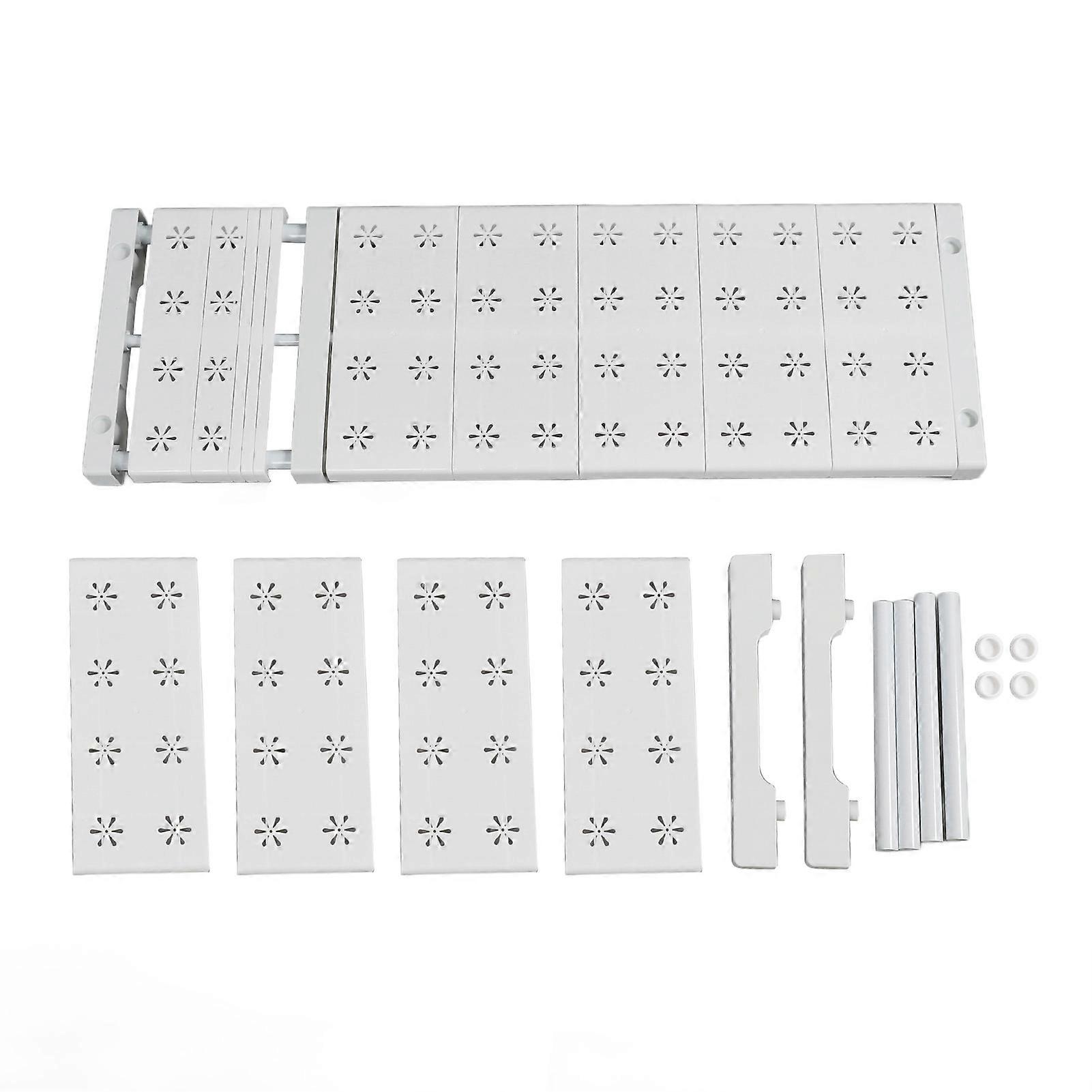 Expandable Closet Shelf Organizer Adjustable Space Saving Wardrobe Sink Tension Shelf 24cm Width 22cm Height Length 87 to 108cm/34.3 to 42.5in