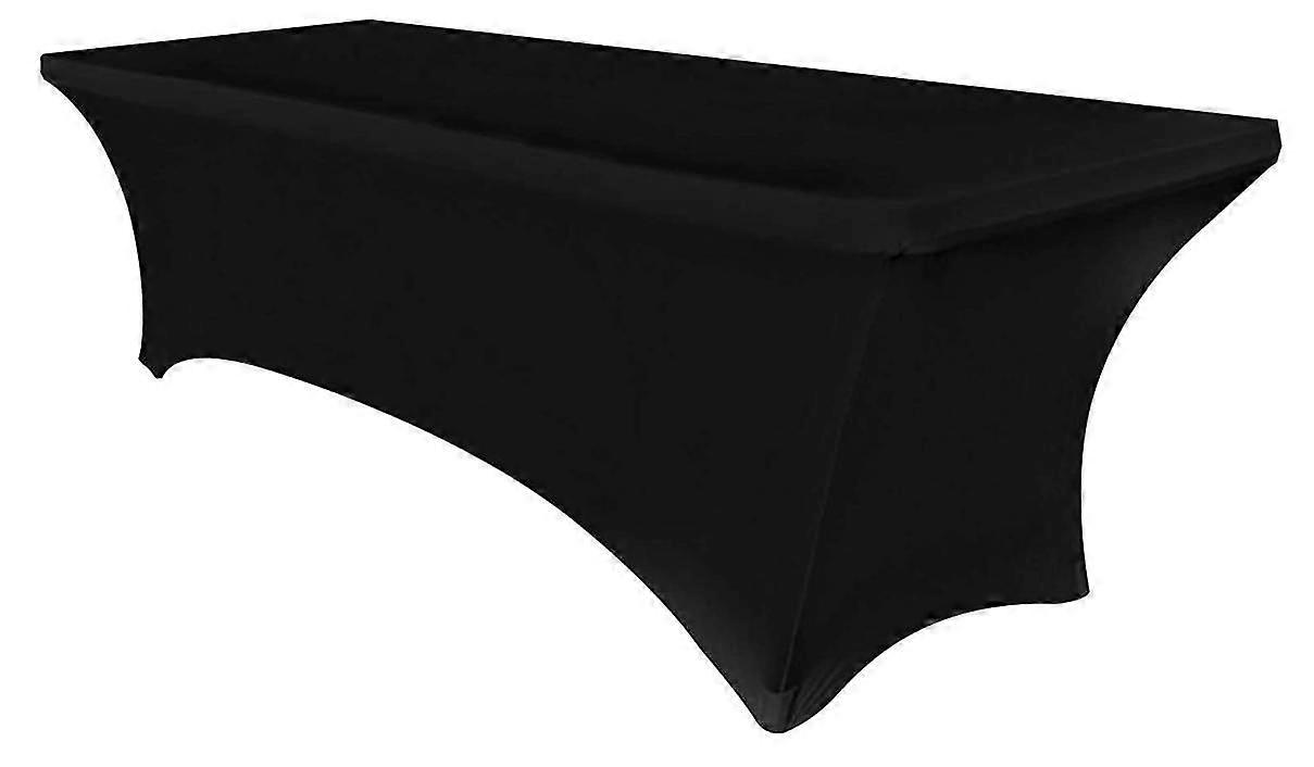 Stretch Spandex Table Cover For Standard Folding Tables - Universal Rectangular Fitted Tablecloth Protector For Wedding, Banquet And Party3 Sizes4 Col
