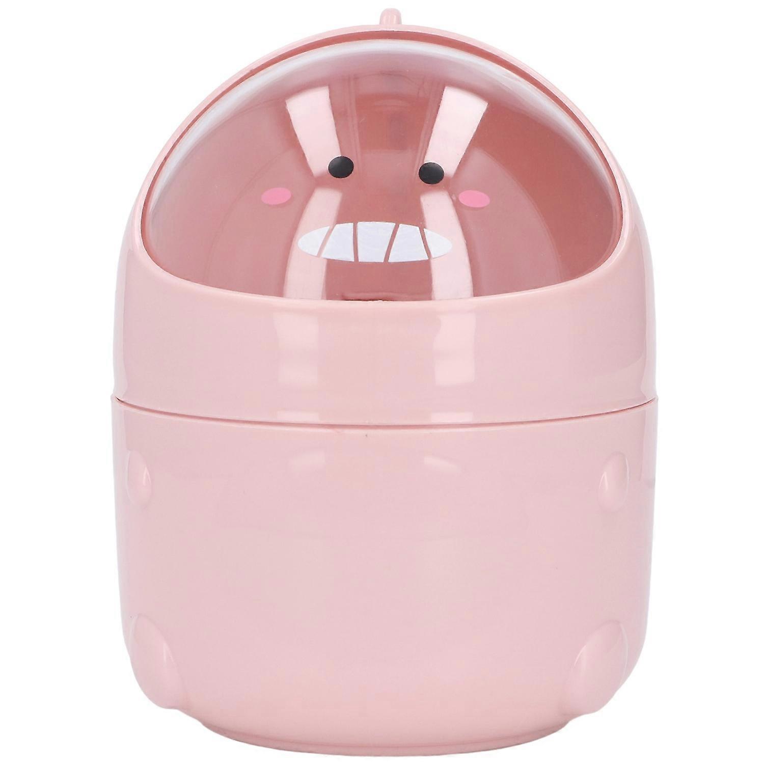 Desktop Trash Can Baby Dinosaur Style Large Mouth Detachable Design Nonslip Bottom Durable Plastic M