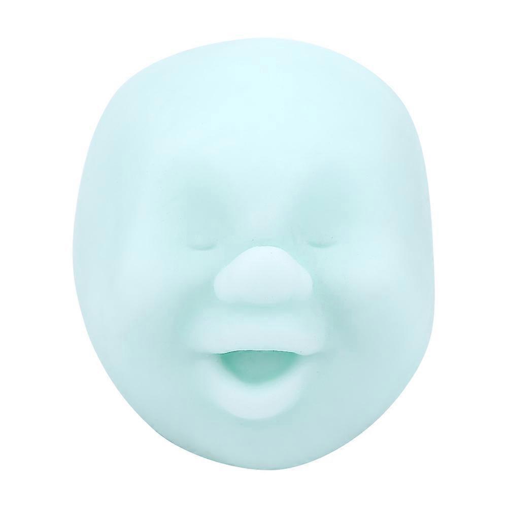 1 pc יצירתי מצחיק פנים אנושיות רגש אוורור כדור מתח חרדה להקל על צעצוע יד (כחול)