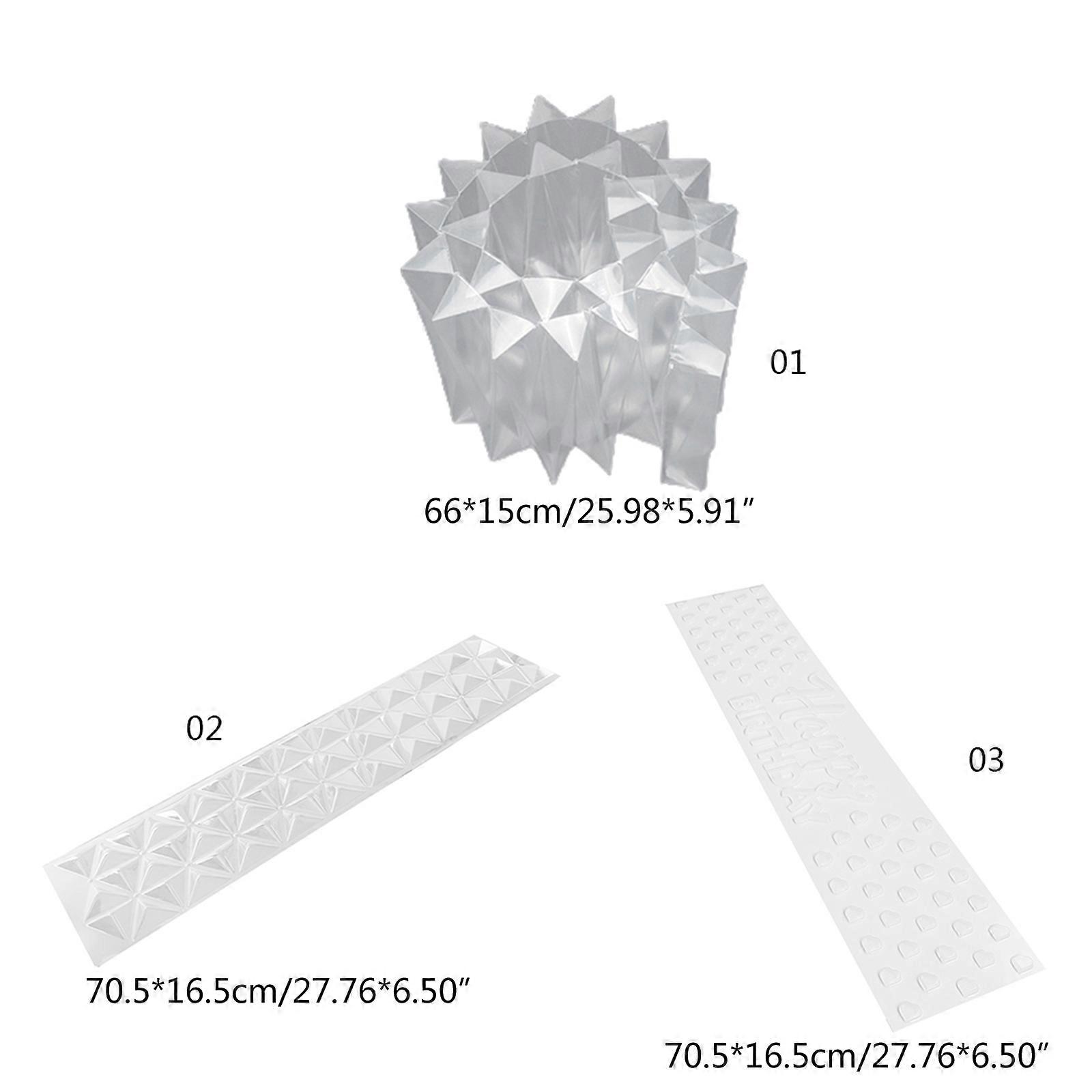 3D Chocolade Origami Schimmel Herbruikbare Cake Mold Plastic Multiuse Cake Stencil Mold