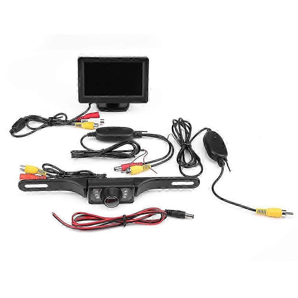 Wireless 4.3 Inch Tft Lcd Monitor Car Reversing Backup Camera Rear View System Night Vision